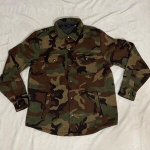 Ralph Lauren camo jacket 
Wool material